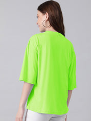 KOTTY Basics Typography Printed Oversized T-shirt