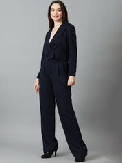 KOTTY BIZwear Basics Notched Lapel Collar Blazer With Trousers