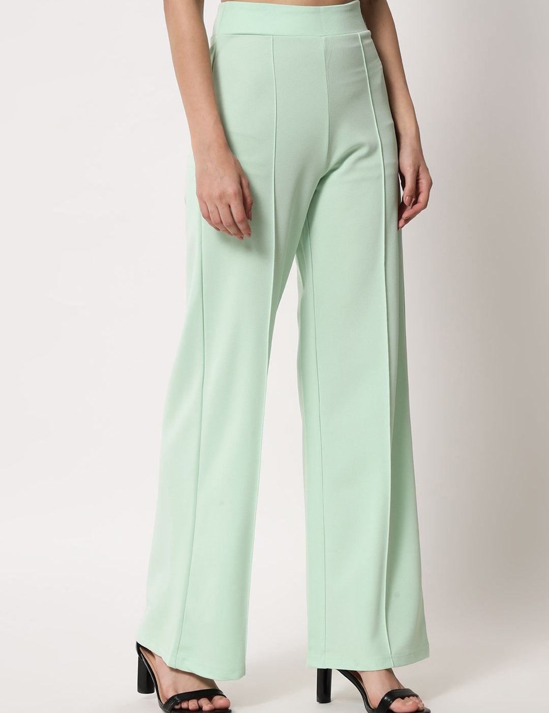 Kotty Women Pack Of 2 Relaxed Straight Leg Fit High-Rise Easy Wash Trousers