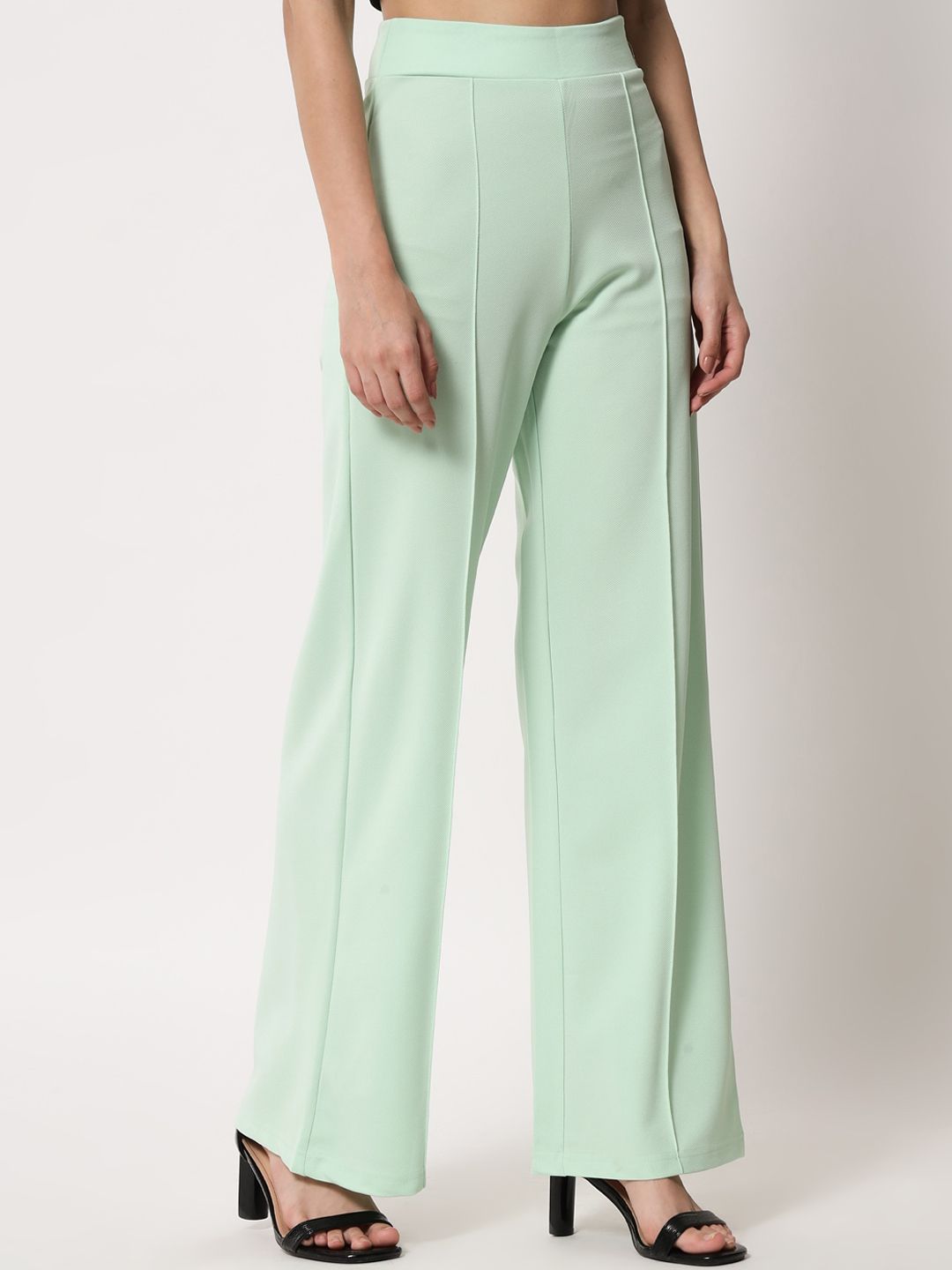 Kotty Women Pack Of 2 Relaxed Straight Leg Fit High-Rise Easy Wash Trousers