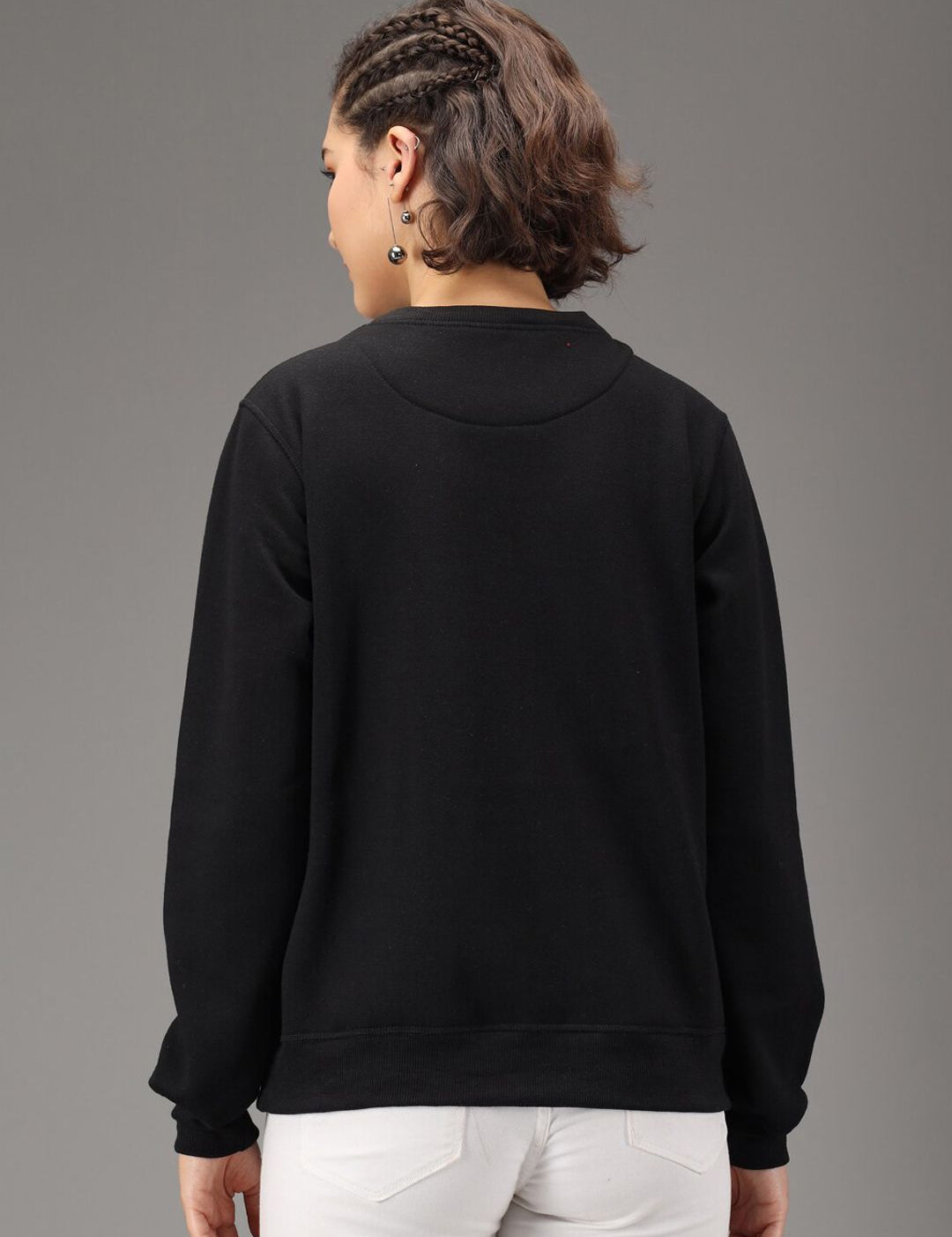 Kotty Women Black Printed Sweatshirt