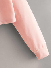 Kotty Girls Pink & White Colourblocked Hooded Sweatshirt