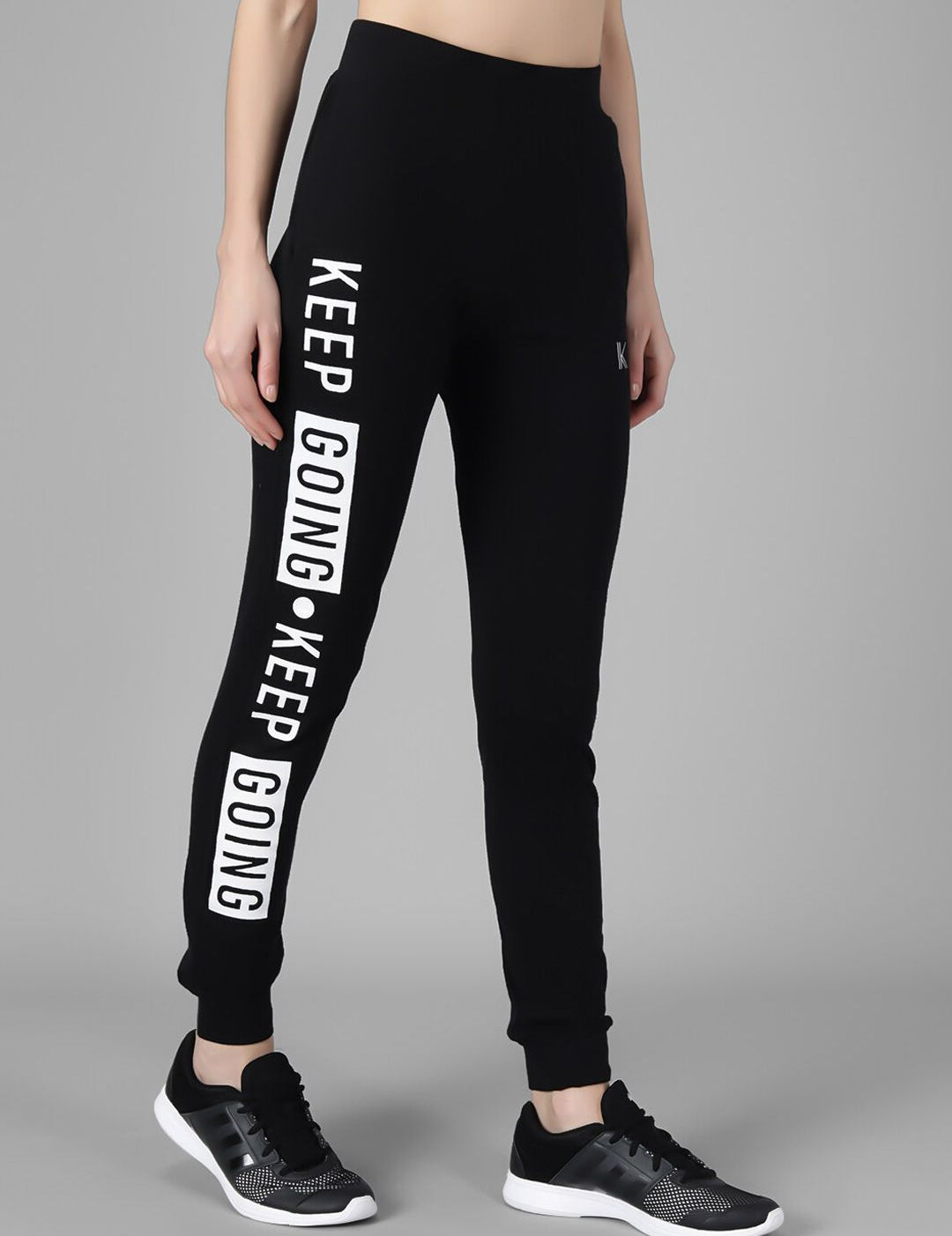Kotty Women Black & White Printed Joggers