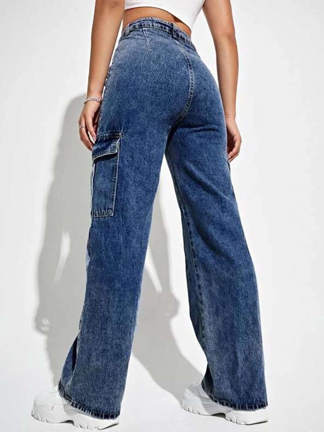 Kotty Women Blue Jean Straight Fit High-Rise Stretchable Jeans