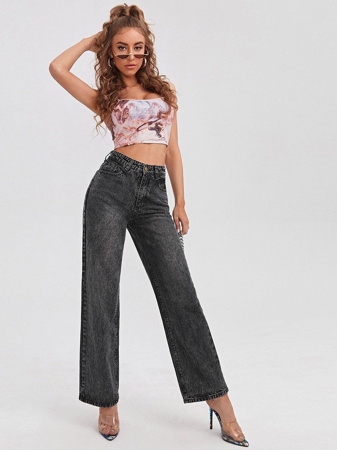 Kotty Women Pack Of 2 Jean Straight Fit High-Rise Light Fade Stretchable Jeans