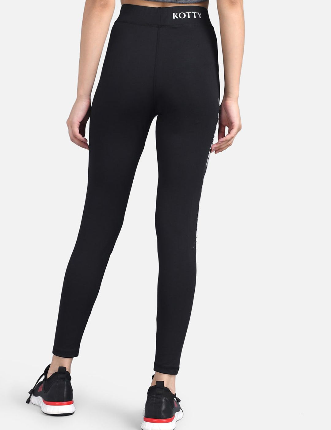 Kotty Women Black & White Printed Tights