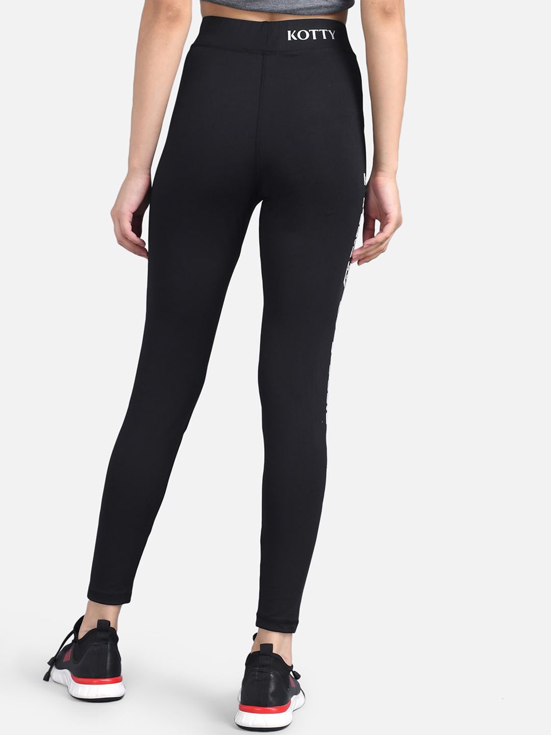 Kotty Women Black & White Printed Tights