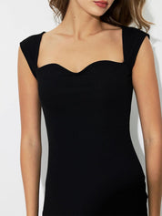 Kotty Sweetheart Neck Crepe Bodycon Mini Dress