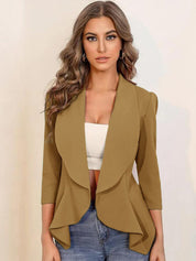 Kotty Shawl Collar Open Front Jacket
