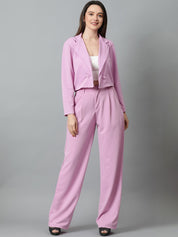 KOTTY BIZwear Basics Notched Lapel Collar Coat With Trousers