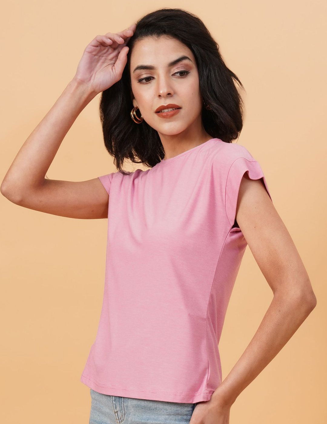 KOTTY Basics Women Solid Round Neck T-shirt