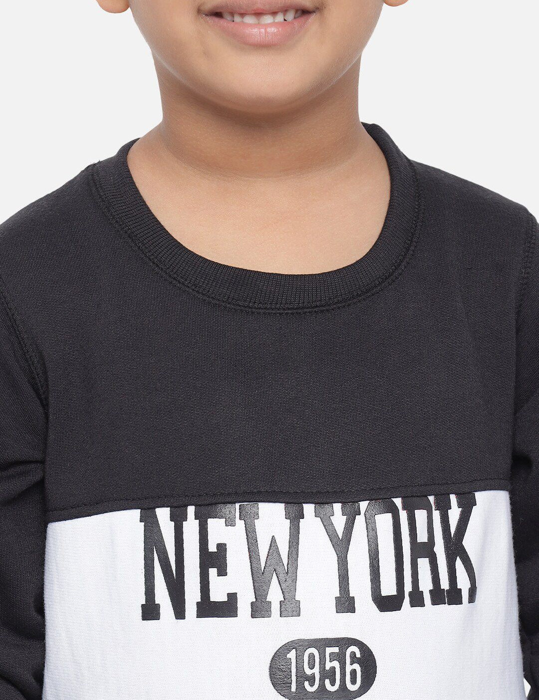 Kotty Boys Black Colourblocked Sweatshirt