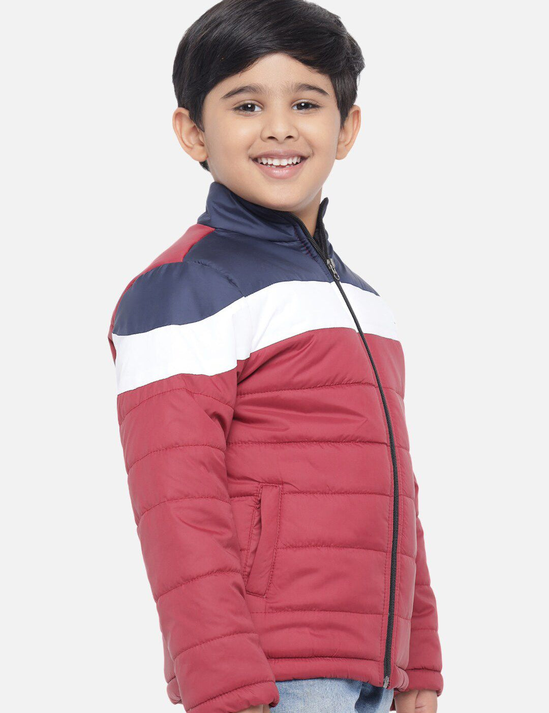 Kotty Boys Multicoloured Colourblocked Lightweight Puffer Jacket