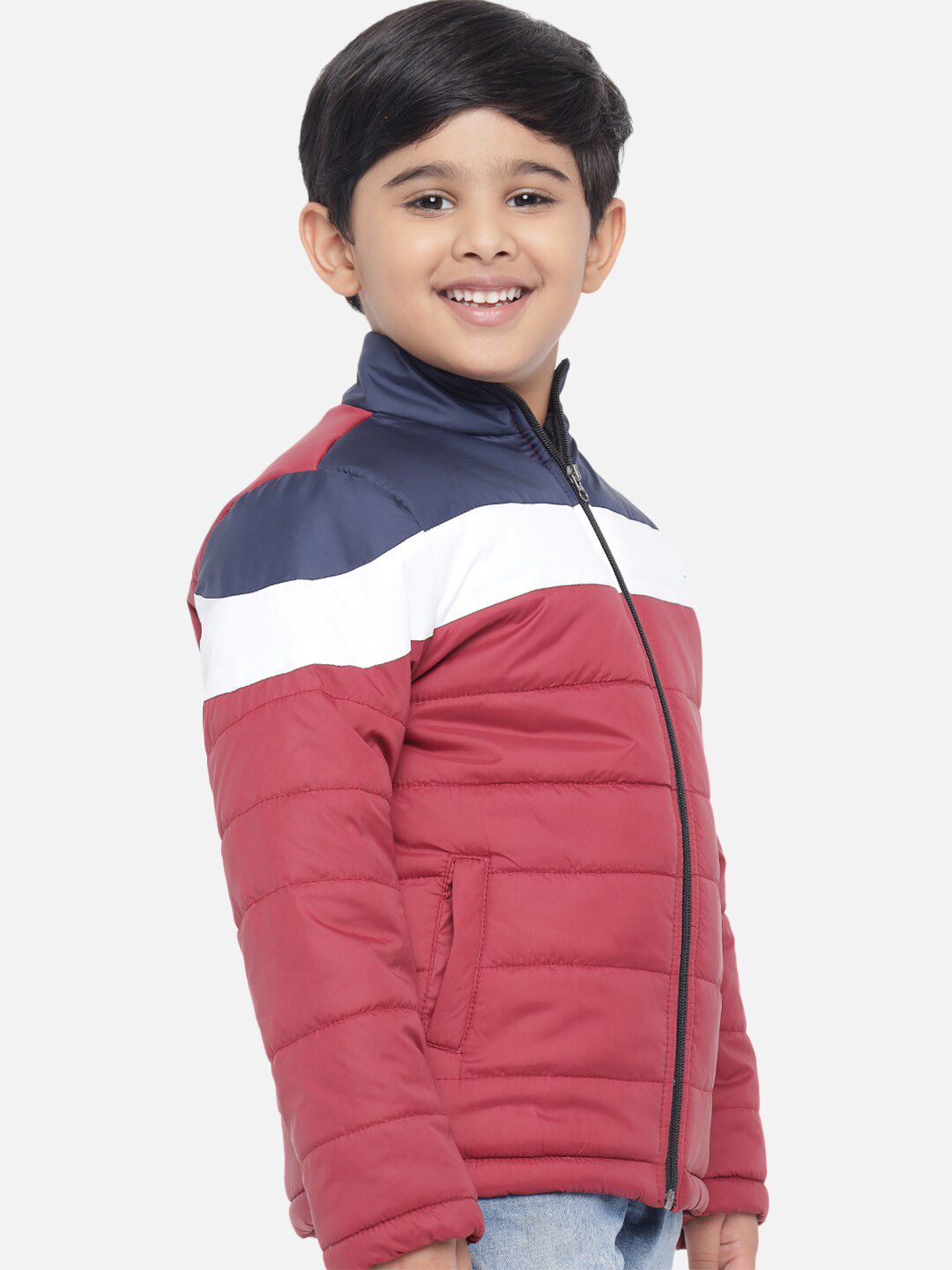 Kotty Boys Multicoloured Colourblocked Lightweight Puffer Jacket