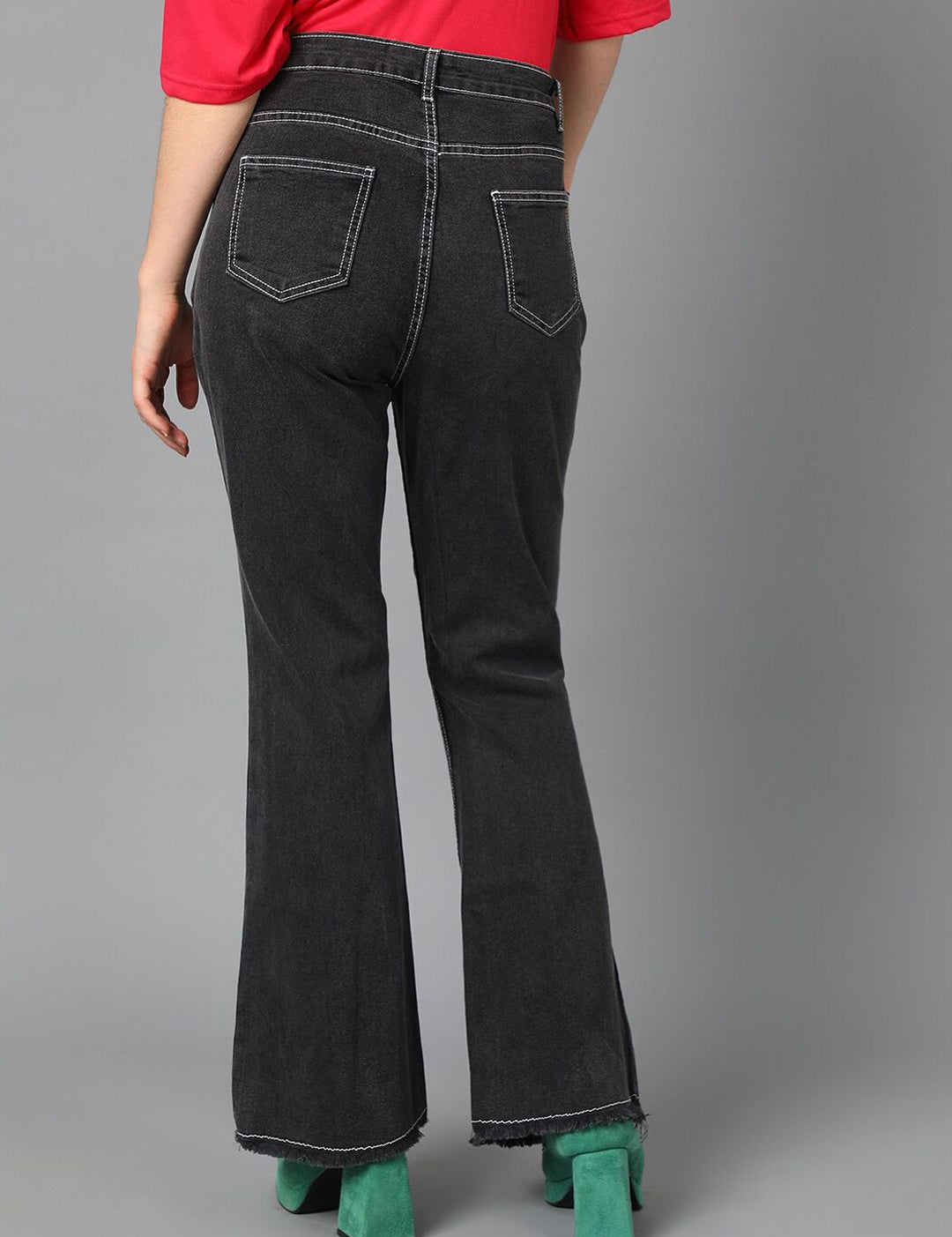 Kotty Women Jean Bootcut High-Rise Cotton Stretchable Jeans