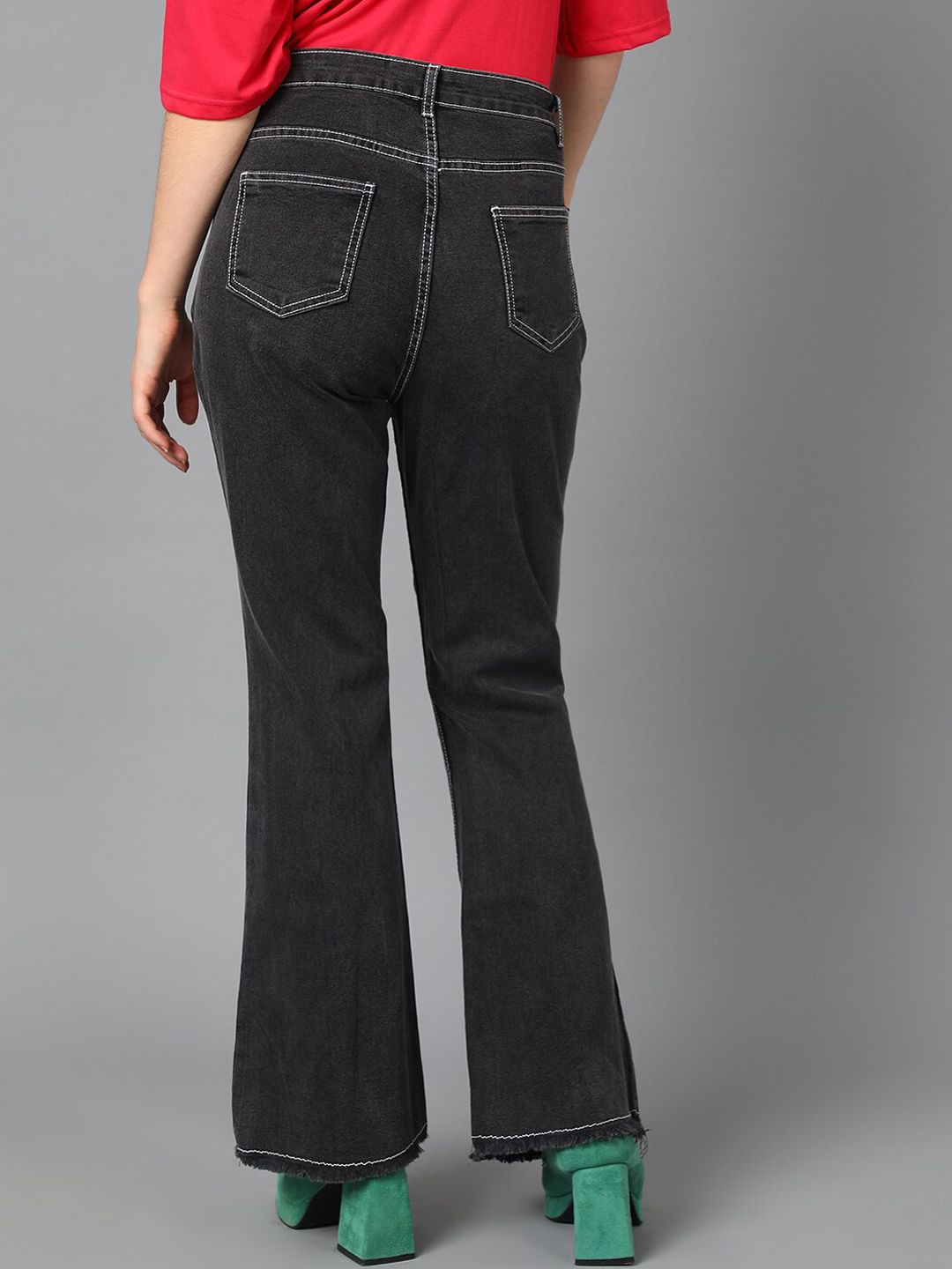 Kotty Women Jean Bootcut High-Rise Cotton Stretchable Jeans