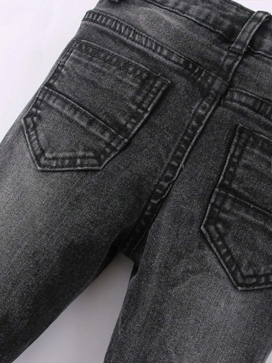 Kotty Boys Black Jean Straight Fit Light Fade Jeans