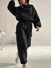 Kotty Hooded Mid Rise Sweatshirt With Joggers 