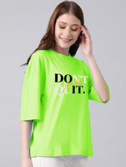 KOTTY Basics Typography Printed Oversized T-shirt