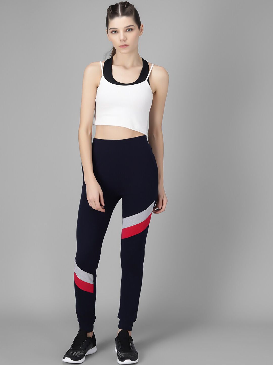 Kotty Women Navy Blue Solid Joggers