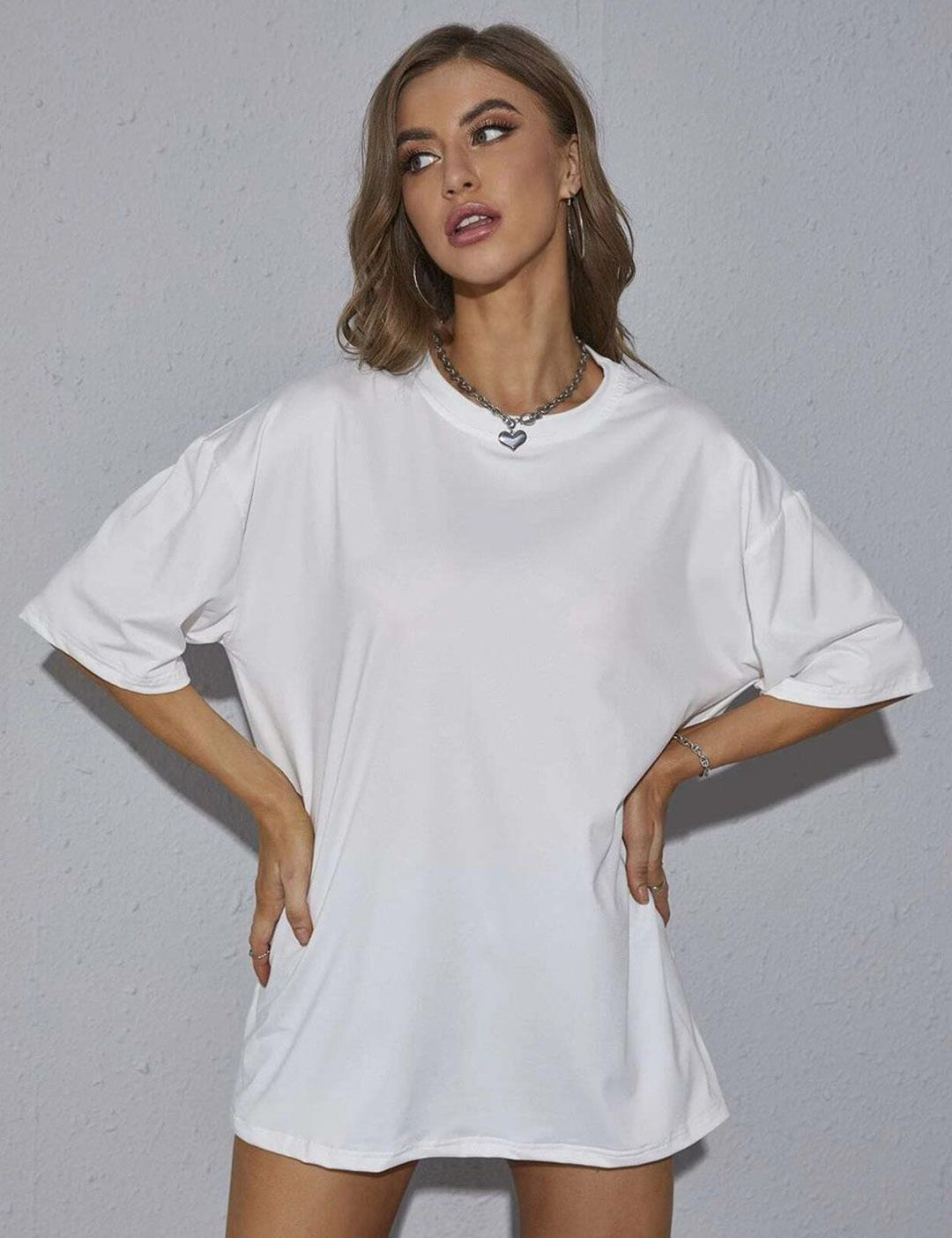 Kotty Round Neck Oversize Cotton T-shirt