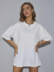 Kotty Round Neck Oversize Cotton T-shirt