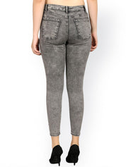 Kotty Women Grey Skinny Fit High-Rise Clean Look Stretchable Jeans