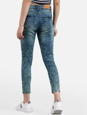 Kotty Women Blue Skinny Fit Mid-Rise Bleached Jeans