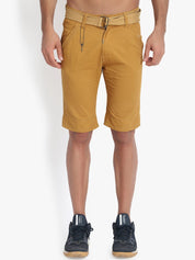 Kotty Men Mustard Solid Regular Fit Regular Shorts