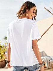 Kotty Round Neck Oversize Cotton T-shirt