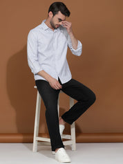 Kotty New Grid Tattersall Checks Spread Collar Casual Shirt