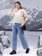 Kotty Women Round Neck Pullover Sweatshirt