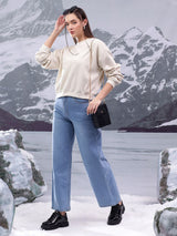 Kotty Women Round Neck Pullover Sweatshirt
