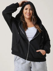 Kotty Hooded Front-Open Sweatshirt