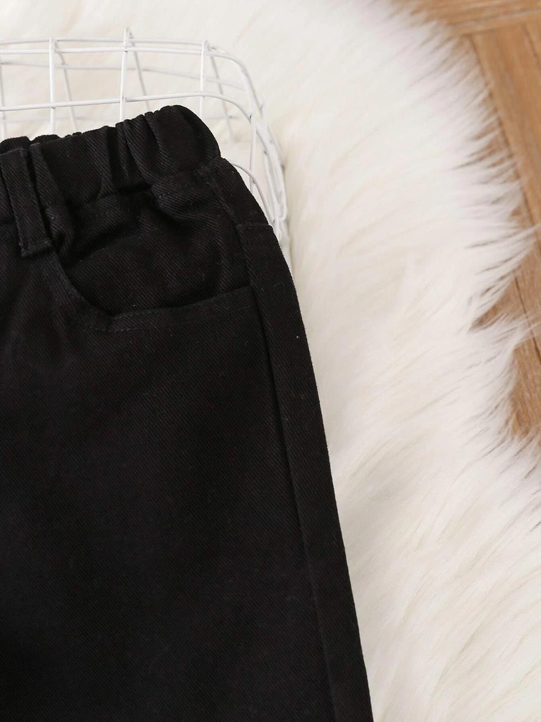 Kotty Girls Jean Fit Mid-Rise Stretchable Wide Leg  Jeans