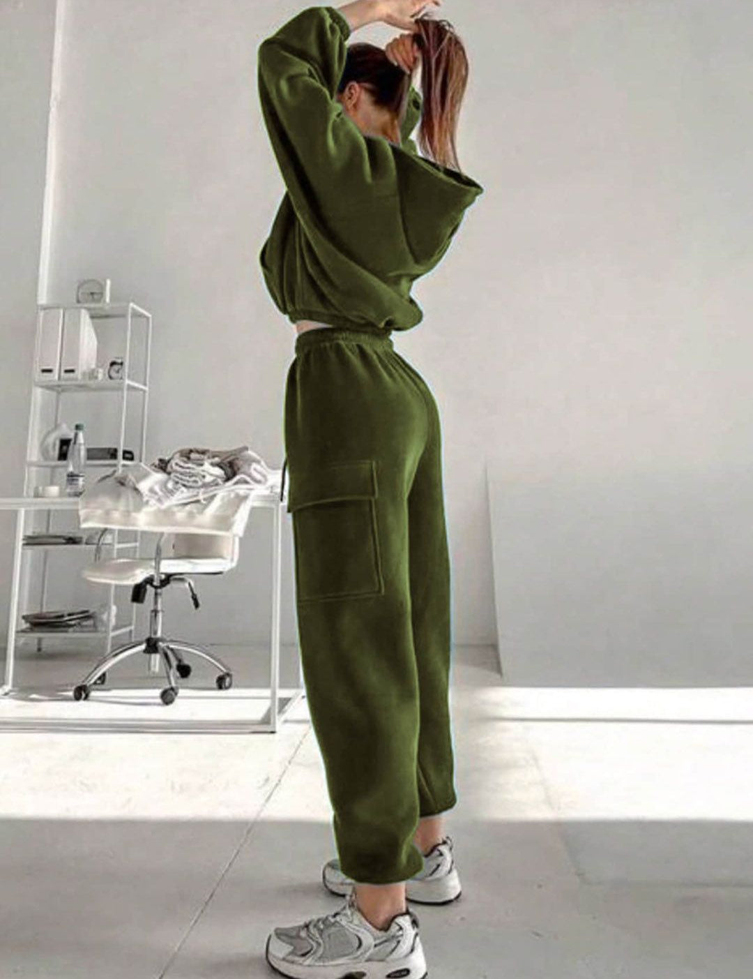 Kotty Hooded Mid Rise Sweatshirt With Joggers