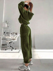 Kotty Hooded Mid Rise Sweatshirt With Joggers