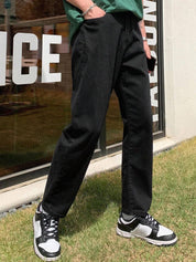 Kotty Men Straight Fit Low-Rise Clean Look Stretchable Jeans