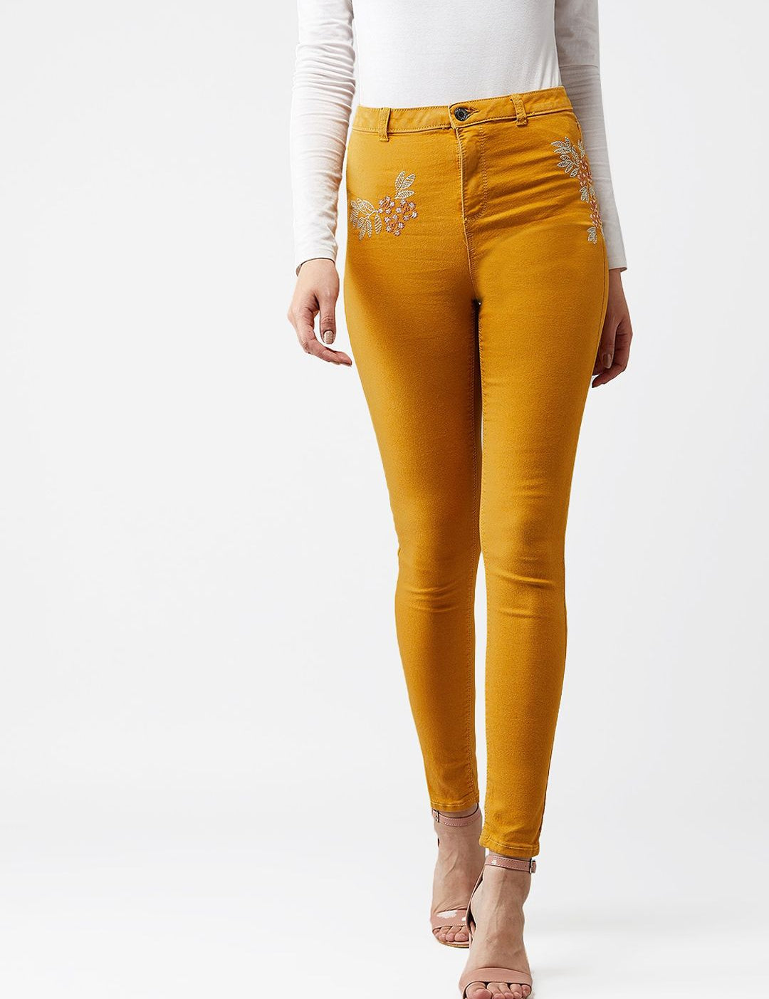 Kotty Women Yellow Skinny Fit Jeans