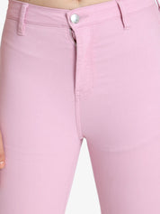 Kotty Women Pink Skinny Fit High-Rise Clean Look Stretchable Jeans