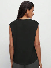 Kotty Black Cut Out Sleeveless Top