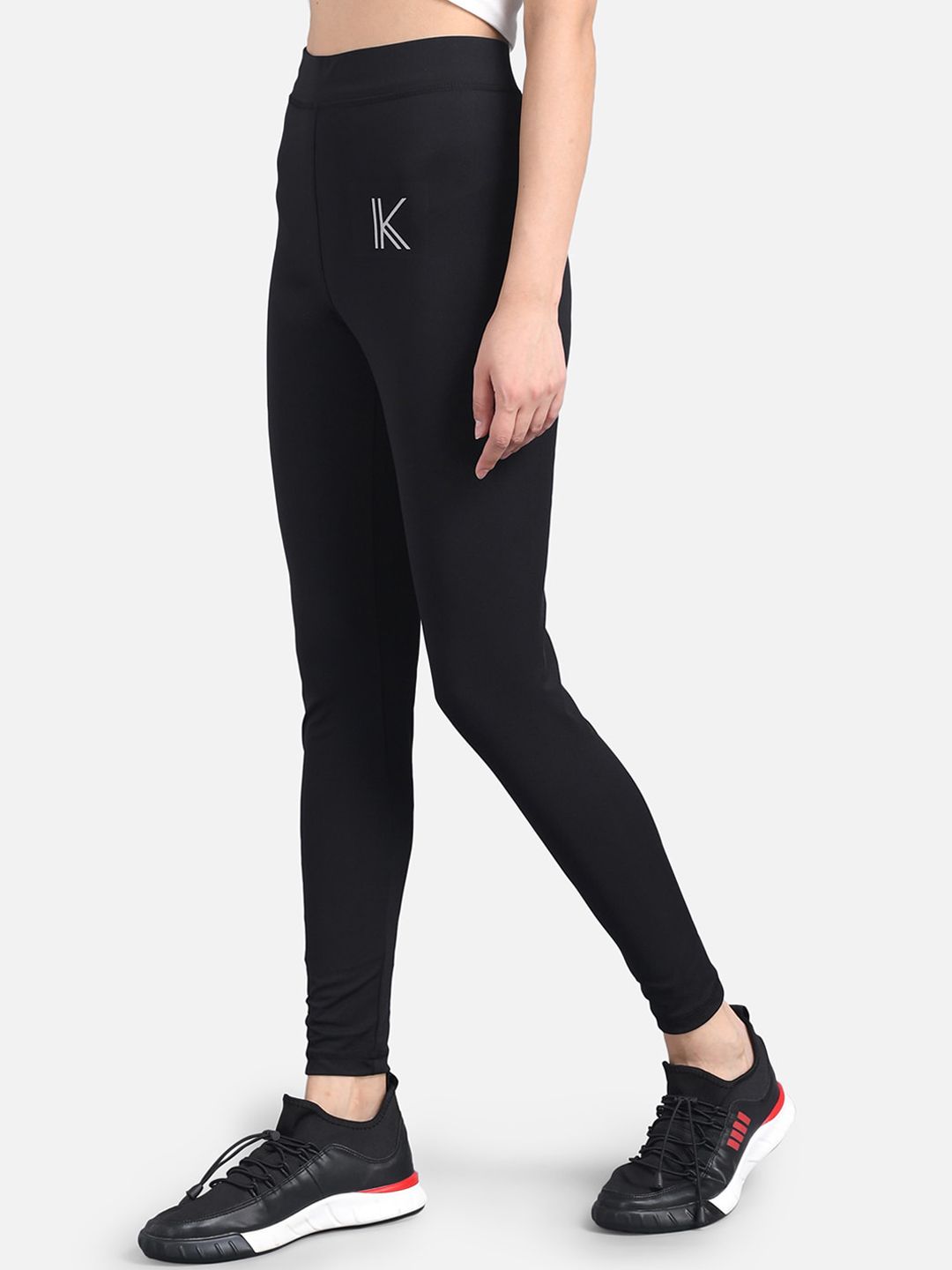 Kotty Women Black & White Printed Tights