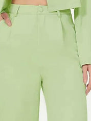 KOTTY BIZwear Basics Women Relaxed Straight Leg Straight Fit High-Rise Trousers