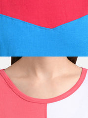Kotty Women Multicoloured Pack of 2 Colourblocked Round Neck T-shirt