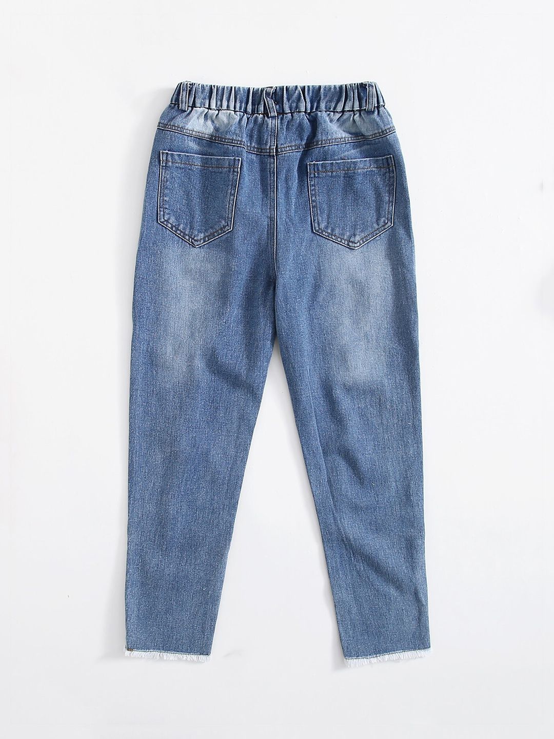 Kotty Girls Blue Jean Mildly Distressed Light Fade Jeans