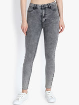 Kotty Women Charcoal Grey Skinny Fit High-Rise Clean Look Jeans