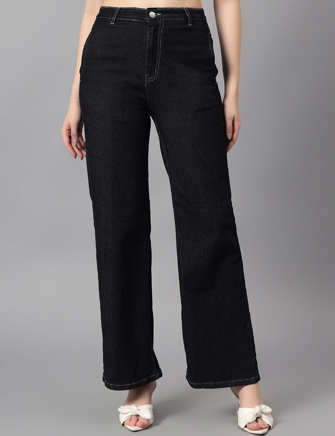 Kotty Women Straight Fit High-Rise Stretchable Jeans