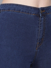 Kotty Women Blue Skinny Fit High-Rise Low Distress Jeans