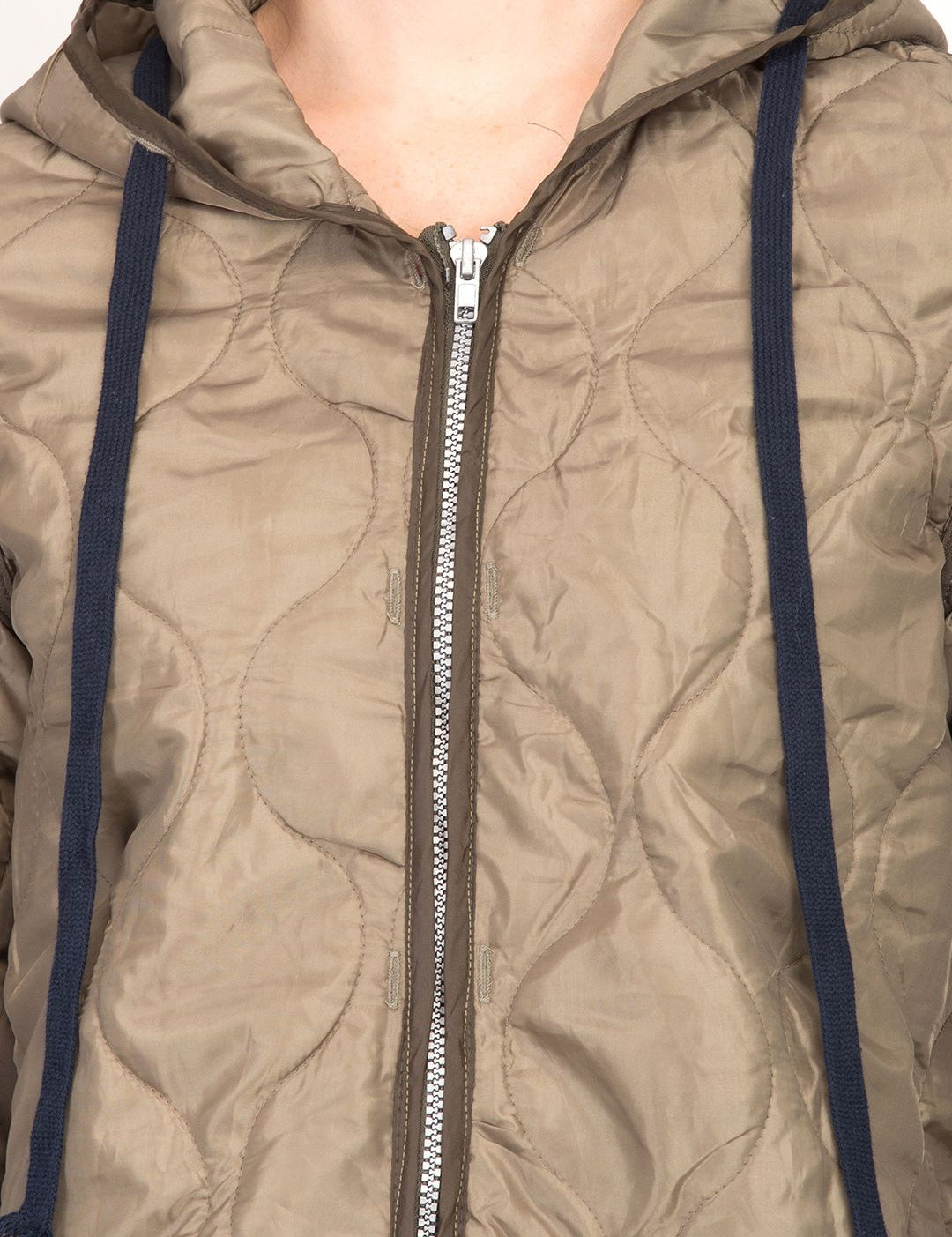 Kotty Women Brown Solid Insulator Longline Padded Jacket