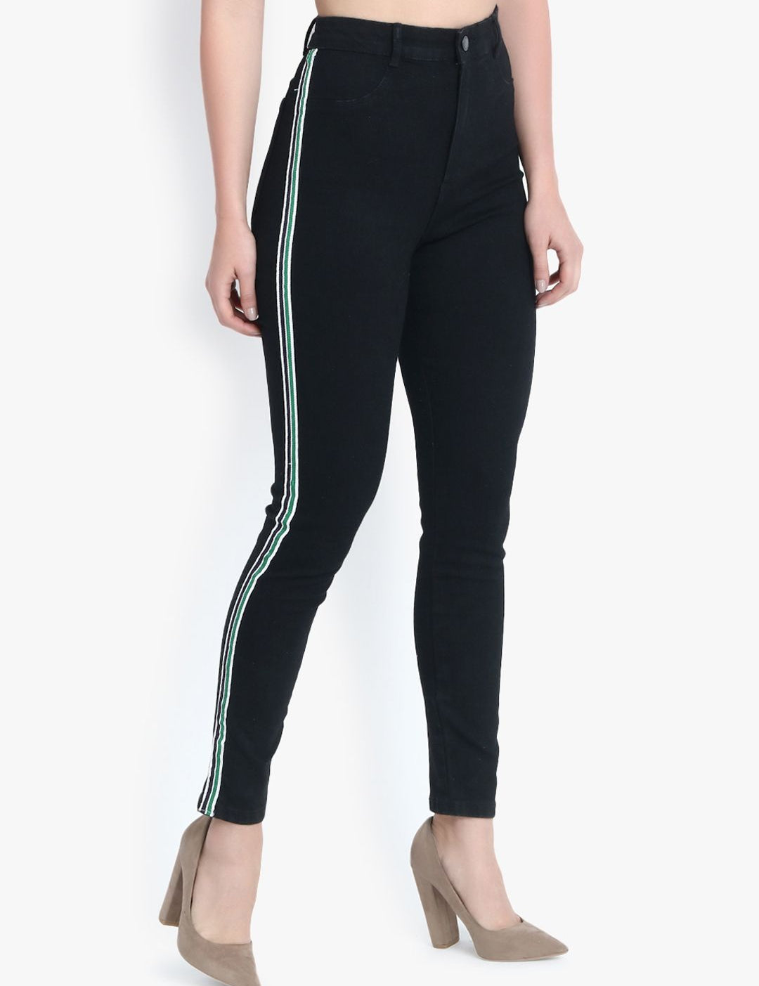 Kotty Women Black Skinny Fit High-Rise Clean Look Stretchable Jeans